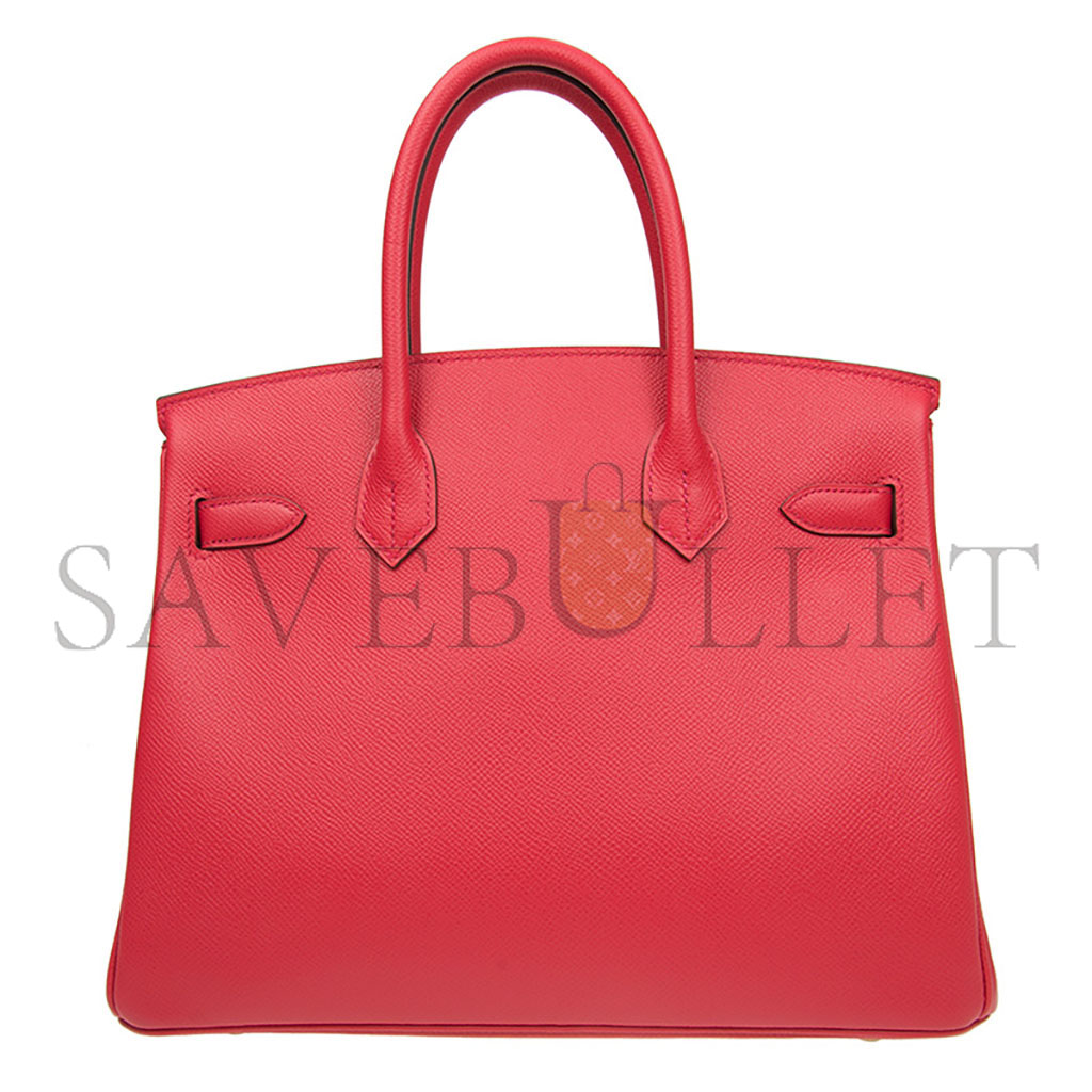 HERMES MASTER BIRKIN 30 EPSOM LEATHER EXTREME PINK GOLD BUCKLE HANDBAG H028369CC16 (30*23*15cm)